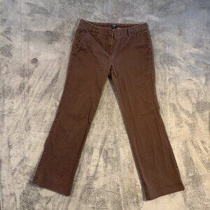 J.Crew City Fit Pants Women’s Size 6 (31"Waist) Brown Cotton Straight Leg Chinos